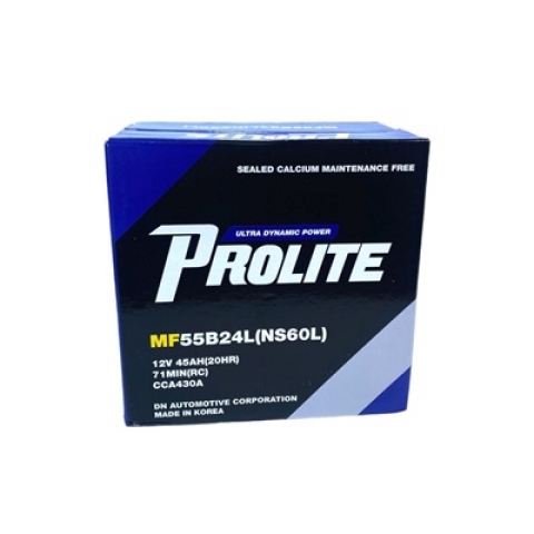 Bình ắc quy Ô tô NGOẠI NHẬP - Prolite 55B24L 12V - 45Ah