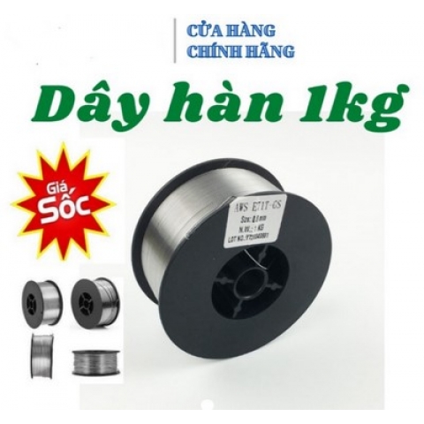 Dây hàn mig 1kg LÕI THUỐC KHÔNG KHÍ 0.8mm