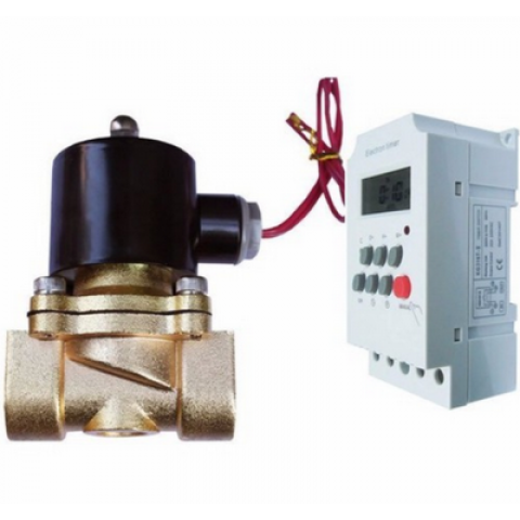 Bộ tưới cây tự động combo gồm Van điện từ phi 21+ hẹn giờ