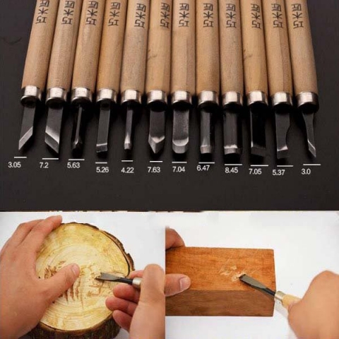 Bộ dao khắc, đục, tiện gỗ đa năng