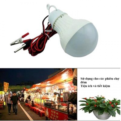 Bóng đèn LED 12V đầu kẹp cá sấu