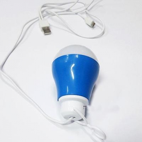 Bóng đèn Led 5W cắm USB dây dài 1m, kết hợp sạc điện thoại Micro-USB