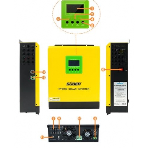 Biến tần Inverter Suoer 3000W-24V -SVP-3K-24V-Solar Hybrid Inverter 3KW - SVP-3K-24