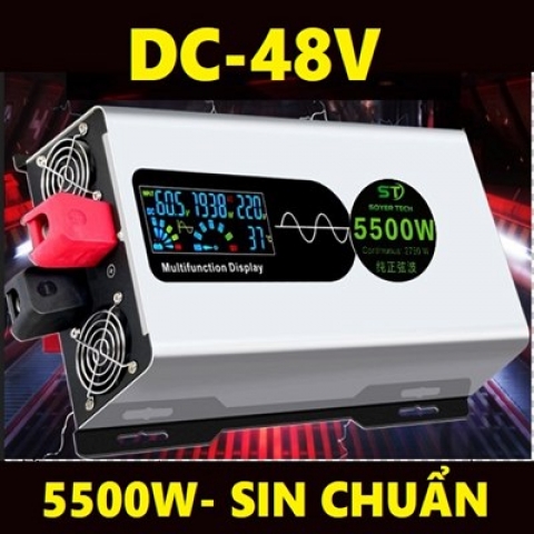 Bộ chuyển đổi điện Sin Chuẩn 48V-5500W-Bộ Đổi Nguồn 48V sang 220V Sin Chuẩn 48V-STW-5500W-SOYER TECH - 48V-STW