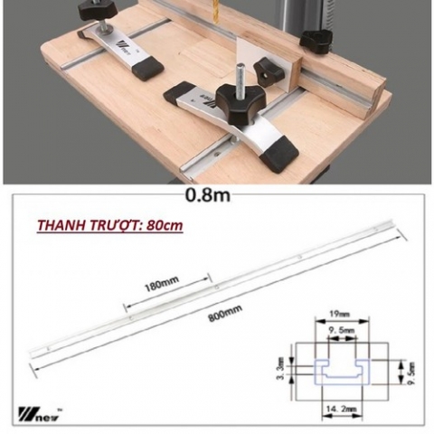 Thanh ray trượt bàn cưa dài 80cm