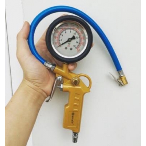 Tay bơm lốp đồng hồ dầu cao cấp