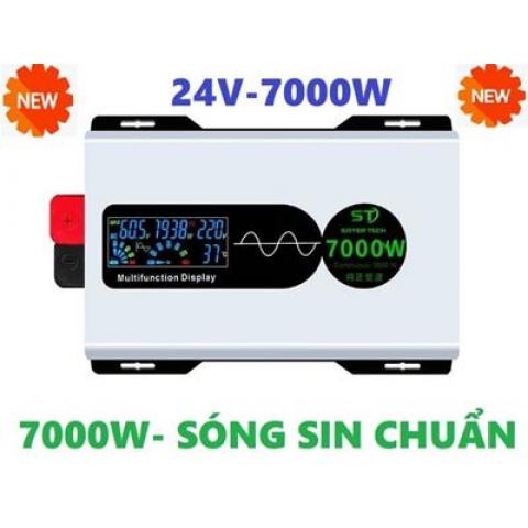 Bộ chuyển đổi điện Sin Chuẩn 7000W-Bộ Đổi Nguồn 24V sang 220V Sin Chuẩn 7000w-SOYER TECH NEW