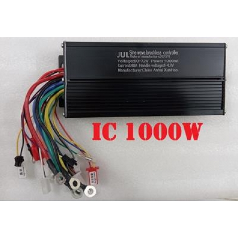 IC Điều tốc xe điện 60V 72V đa năng 3 in1 1000w màu đen sóng sin đi êm như xe điện - 1000w
