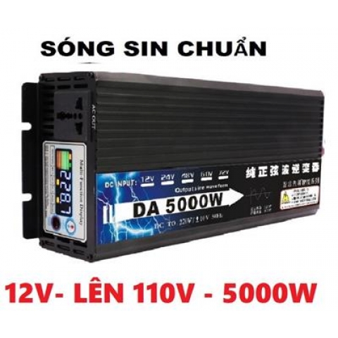 Bộ đổi nguồn inverter 12v lên 110v 5000W Sóng Sin chuẩn- Bộ chuyển đổi điện sóng sin tinh khiết