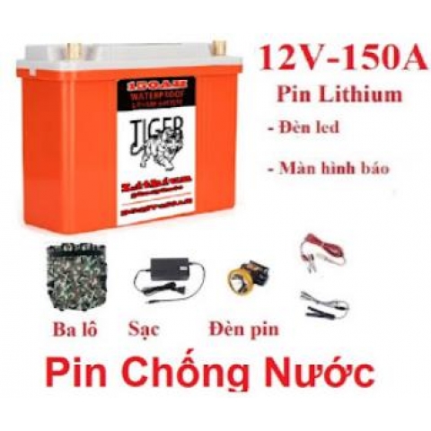 Bình Pin lithium 12V - 150Ah Chống thấm nước - Bình Pin lithium 12V - 150Ah