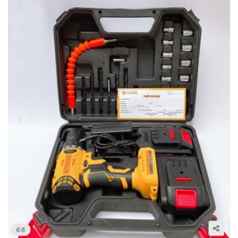 Máy Khoan Pin 21V không chổi than Hukan Tặng Kèm 24 Chi Tiết