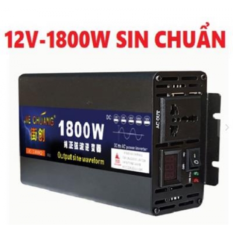 Bộ đổi nguồn inverter 12v lên 220v 1800W Sóng Sin chuẩn- Kich điện sóng sin tinh khiết 1800W