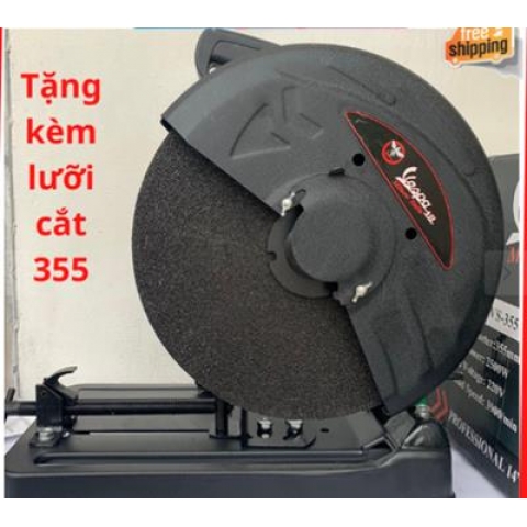 Máy cắt sắt Vespa 2500W kèm lưỡi sắt 355, động cơ dây đồng 100%