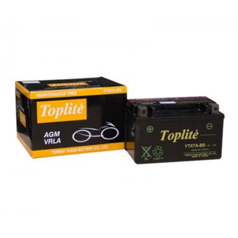 Ắc quy Toplite YTX7A-BS 12V-7AH (HÀNG NGOẠI NHẬP) 
