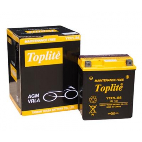 Ắc quy Toplite YTX7L-BS 12V-7AH (HÀNG NGOẠI NHẬP)