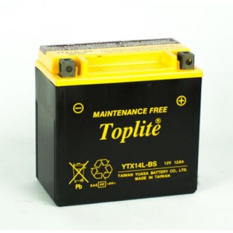 ẮC QUY MOTO PKL TOPLITE YTX14L-BS 12V-12.6AH (HÀNG NGOẠI NHẬP)