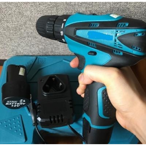 Máy khoan pin 12v- 2 pin đủ phụ kiện