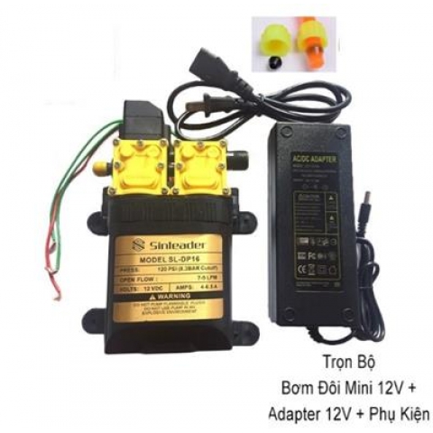 Bộ bơm đôi sinleader tự ngắt và adapter 12V 5A - sinleader 12V 5A