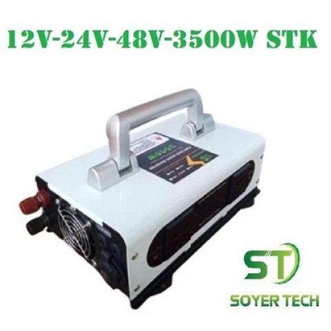 Bộ chuyển đổi điện Inverter Sin Chuẩn 12V-24V Công Suất 3500W-SOYER TECH -Mã STK