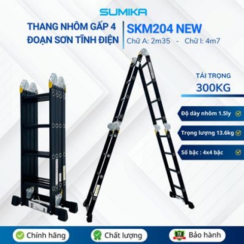 Thang Nhôm Gấp 4 Khúc Sumika SKM204