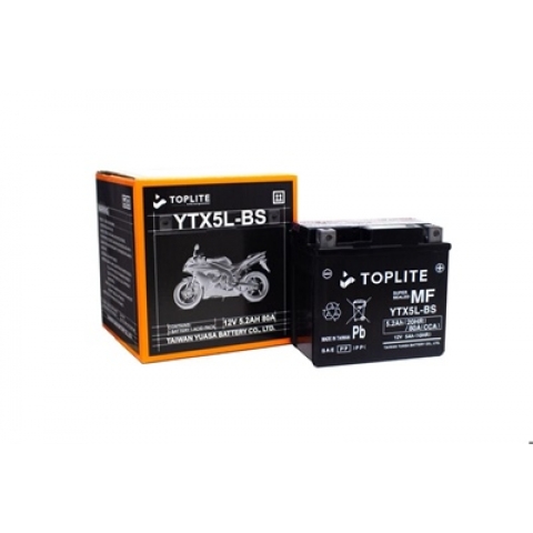 Ắc quy Toplite YTX5L-BS 12V-5AH (HÀNG NGOẠI NHẬP)