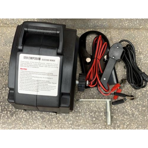 Tời điện đa năng 12v trọng tải 1600kg có điều khiển từ xa cáp 9 mét